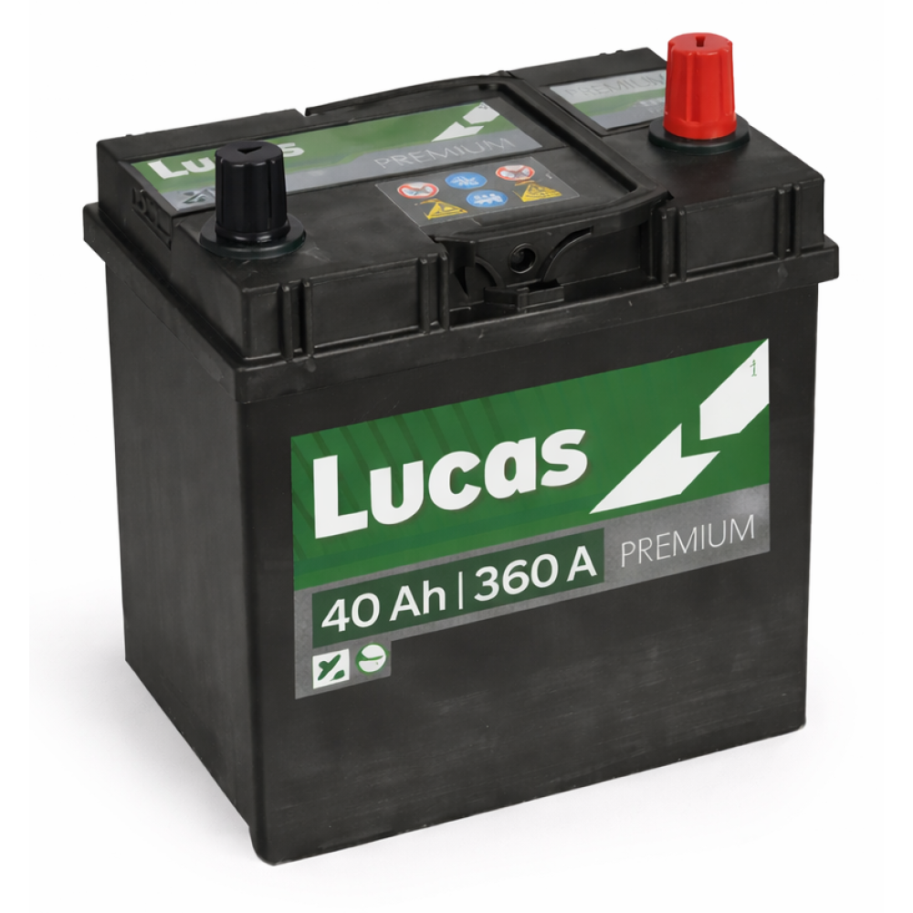 Batería Lucas Premium 40Ah 360A R+ Asia 