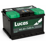 Batería Lucas Premium 60Ah 540A R+ 