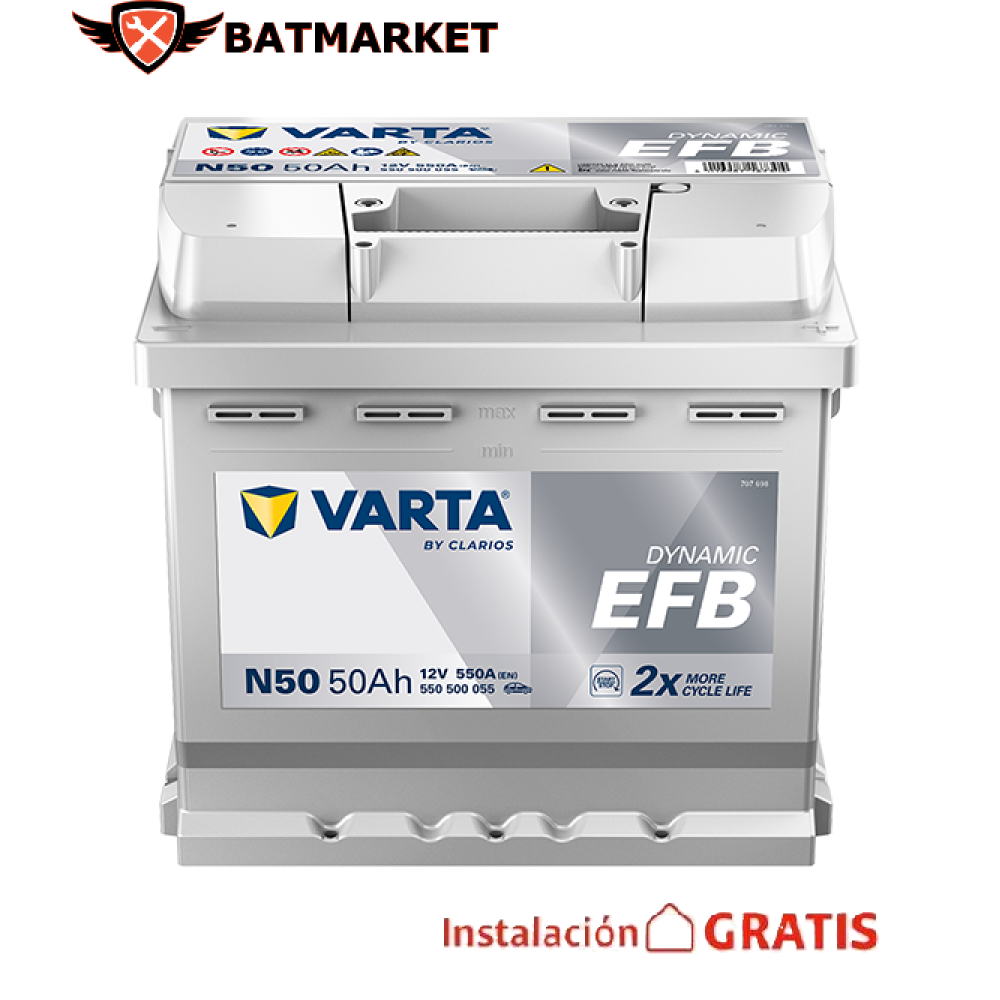 Batería Varta Dynamic EFB N50 50Ah 550A (550 500 055)