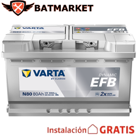 Batería Varta Dynamic EFB N80 80Ah 800A (580 500 080)