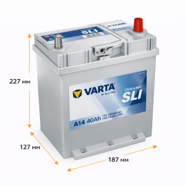 Batería Varta Dynamic SLI A14 40Ah 330A R+