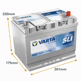 Batería Varta Dynamic SLI E23 70Ah 630A R+ (570412063)