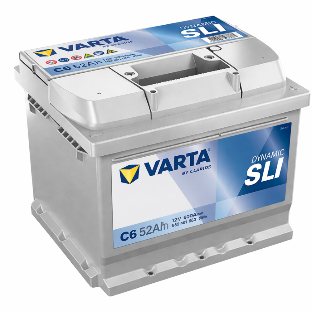 Batería Varta Dynamic SLI C6 52Ah 520A R+ (552401052)