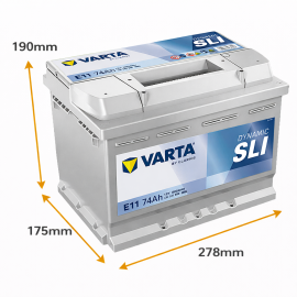 Batería Varta Dynamic SLI E11 74Ah 680A R+ (574012068)