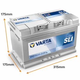 Batería Varta Dynamic SLI F17 80Ah 740A R+ (580406074)