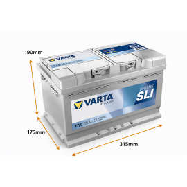 Batería Varta Dynamic SLI F19 85Ah 800A R+ (585400080)